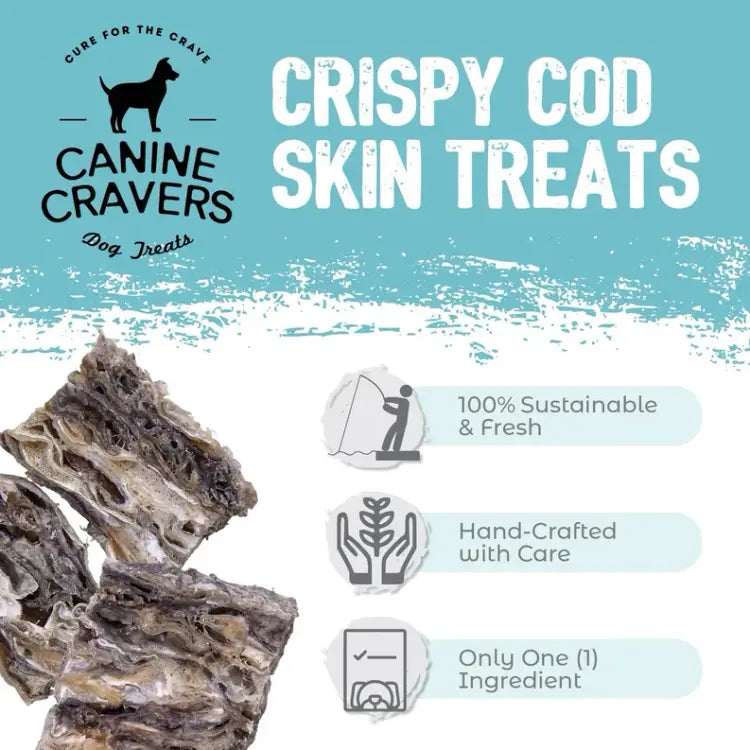 Crispy Cod Skins Dog Treat